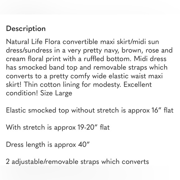 ⭐️Natural Life Flora Floral Convertible Maxi⭐️ - Picture 8 of 8
